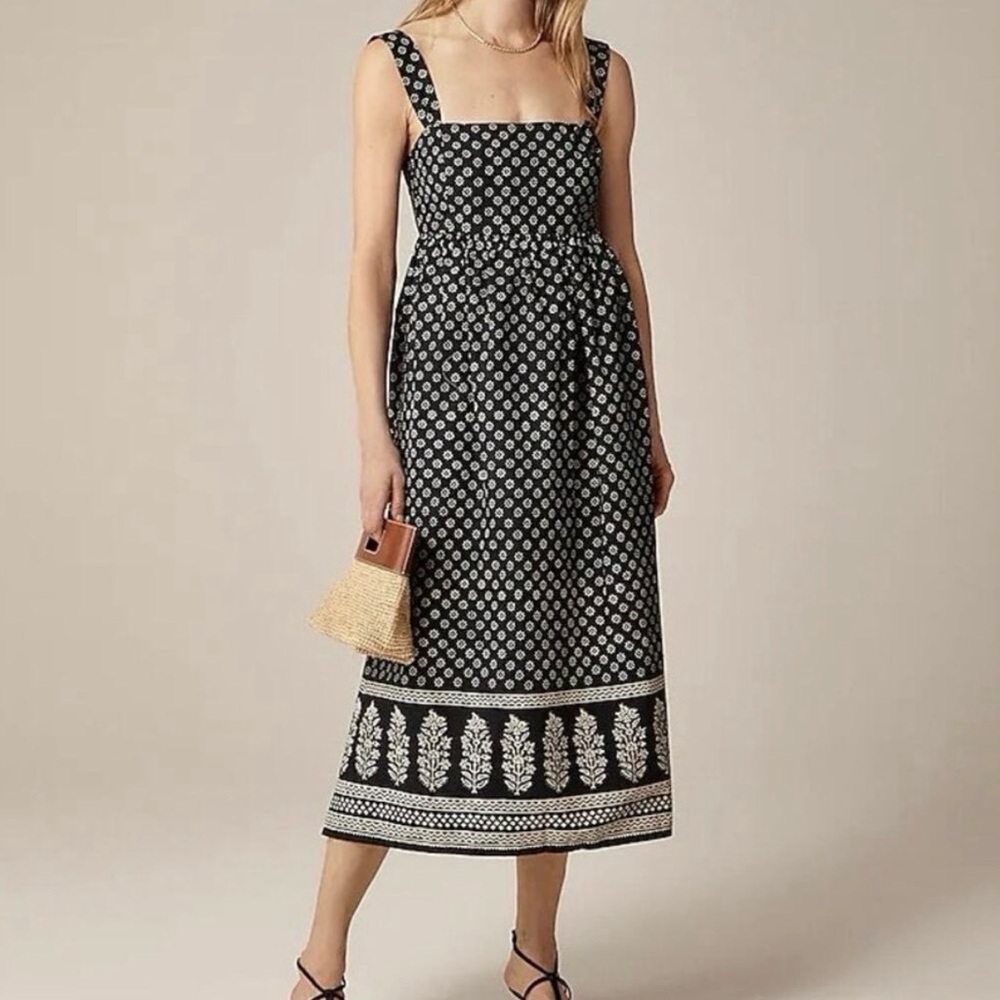 J. Crew Poplin Midi Dress